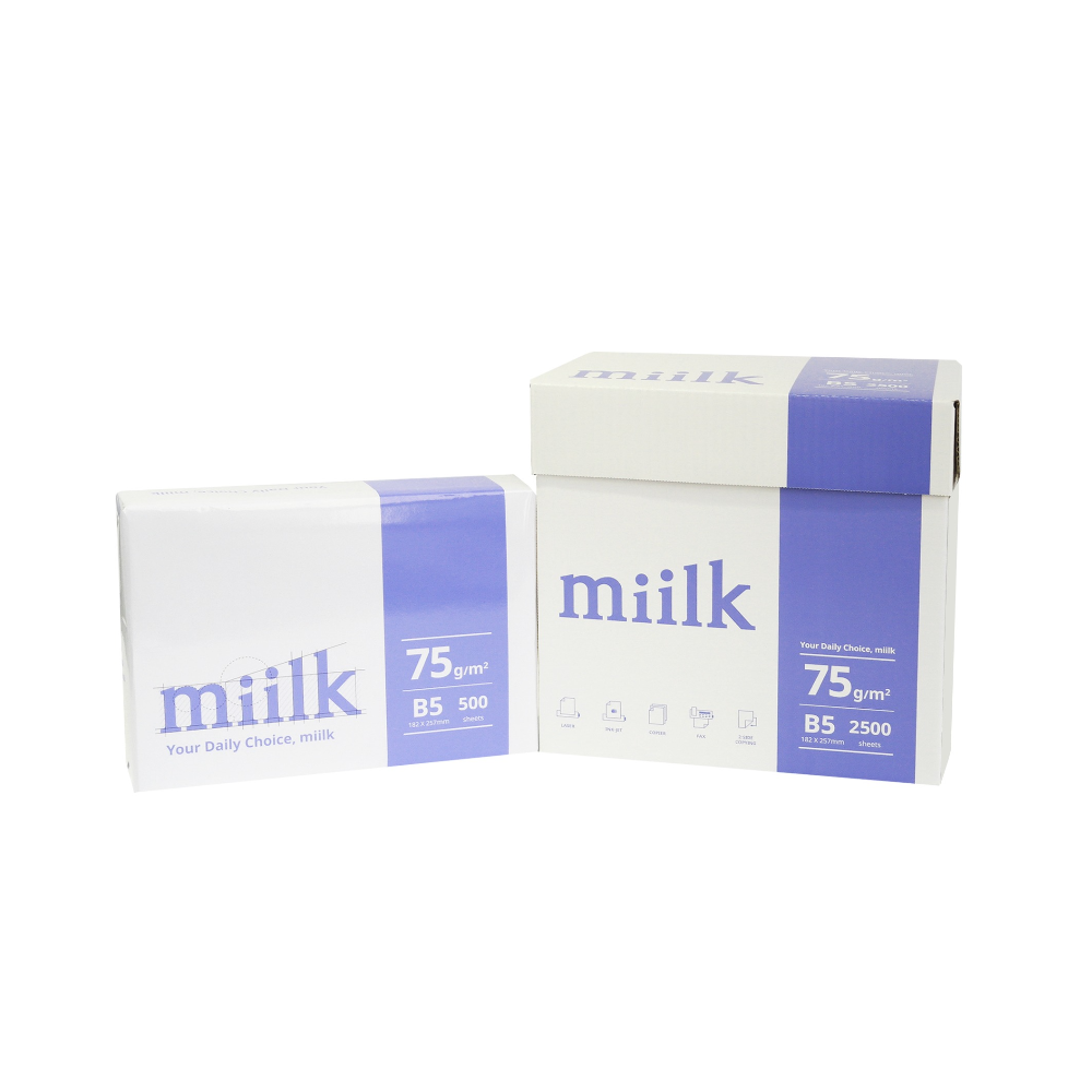 밀크 75g B5 1박스 2500매  *B5용지 입니다*