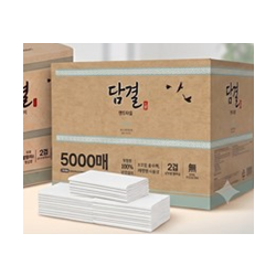 네모난 핸드타월 1박스 5000매 (100매 x 50밴드)