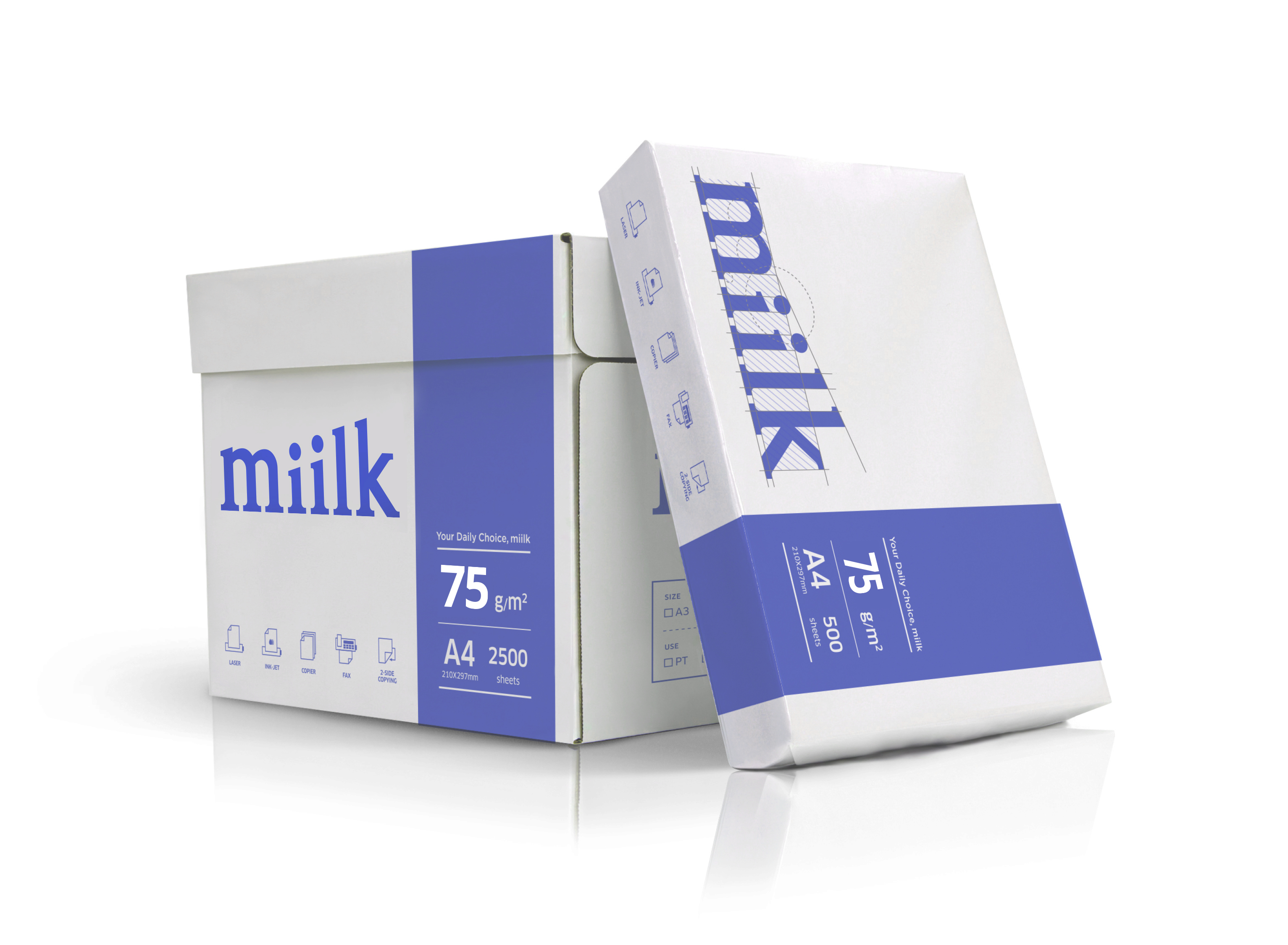 밀크 75g A4 1박스 2500매 [특가!!]